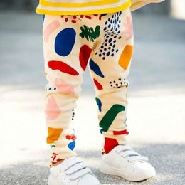 Broek Retail kinderen luiers lente boy broek kleurrijke los passende broek babymeisjes leggings infantis voor meisje 230906