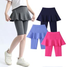 Pantalon SheeCute été filles genou longueur maigre coton Leggings bébé enfants couleur bonbon pantalon avec Skrit RB001 230725