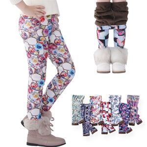 Pantalon SheeCute hiver filles épais chaud pantalon enfants maigre imprimé fleur Leggings SCW101 2201006