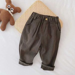 Pantalon printemps et automne garçons pantalon de mode en enfants solide pantalon jean jean vêtements bébé 1 à 6 ans d240520