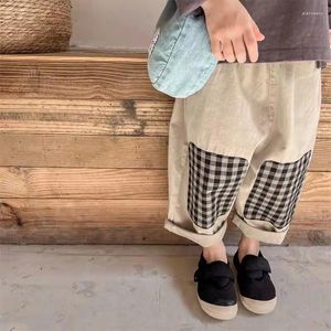 Pantalon sarouel pour enfants, Style japonais, Patchwork, Simple, confortable, décontracté, mode pour garçons et filles, printemps et été