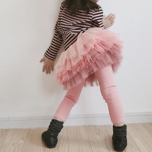 Broek Lente Herfst Baby Meisje Ruche Broek Kids Cake Icing Legging Meisjes Warme Leggings Roze GaryTutu Rok LZ268