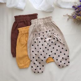 Pantalones primavera otoño bebé nacido pantalones para niños niñas ropa Pp suave algodón Lino niño disfraz