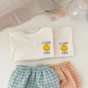 Pantalon costume de vêtements d'été pour bébé fille mince lettre de coton