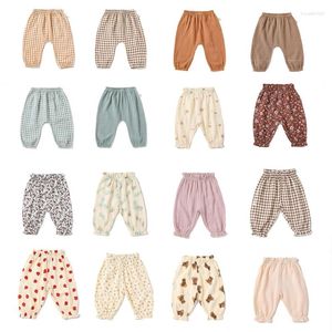 Pantalons d'été anti-moustiques pour bébés filles, Design imprimé de dessin animé, doux et longs, pour garçons en bas âge, bouffants amples décontractés