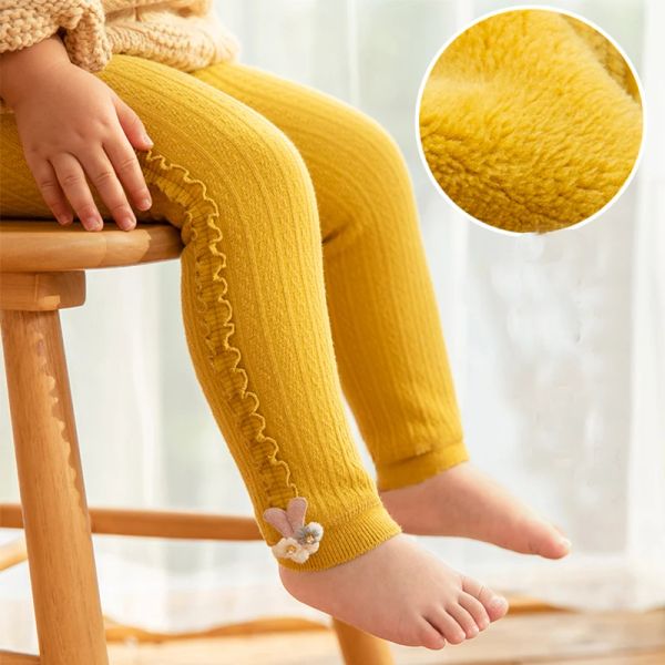 Pantalon pour tout-petit filles leggings de coton hivernal enfants