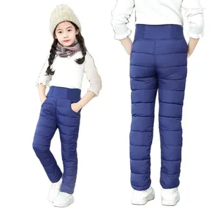 Pantalon d'hiver en coton rembourré pour enfants de 9, 10, 12 ans, épais, chaud, imperméable, Leggings taille haute pour bébés, garçons et filles