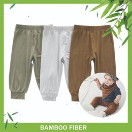 Pantalon Ultra doux 97% Fiber de bambou, tricot flexible, pantalon de survêtement à enfiler, jogging extensible pour bébés, vêtements pour bébés en bas âge, garçon, été