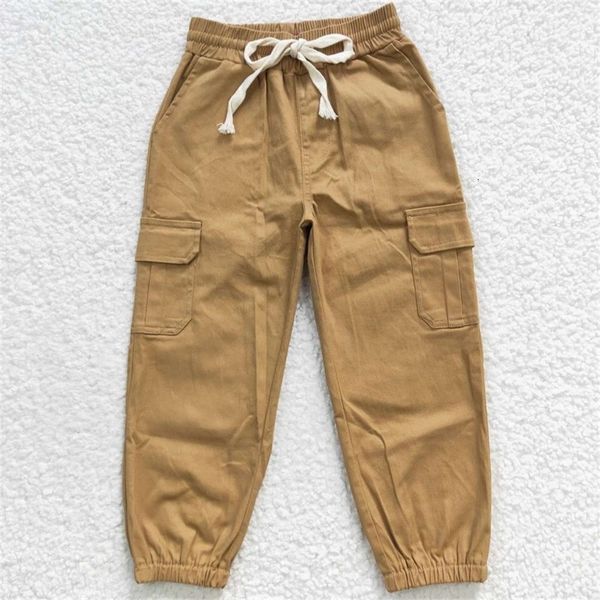 Pantalons en gros bébé garçon fille poche vêtements de sport décontractés enfants enfants kaki enfant en bas âge cargo pantalons de jogging printemps automne vêtements 230828