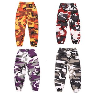 Broek Wine Kid Hip Hop Clothing Camouflage Jogger broek voor meisjes Jazz Dance Wear Costume Ballroom Dancing Kleding Stage Outfits Pak 230504