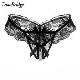 Trowbridge – culotte érotique en dentelle pour femmes, sous-vêtements Sexy, tongs perlées, Lingerie transparente, string pour filles, Tanga t-back