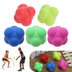 Pelota que rebota Hexagonal TRP, pelota de entrenamiento de Fitness sólida, pelota de reacción de velocidad de agilidad, juguete deportivo exterior, pelota para ejercicio de niños y adultos