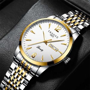 TRS068 TRSOYE Montre-armband Pols Hoge Kwaliteit Mannen Luxe Polshorloge Stainls Stalen Metalen Band Dive Watch3182