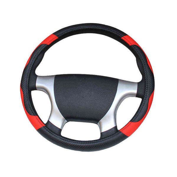 Diámetro de la cubierta del volante del coche del autobús del camión para 36 38 40 42 45 47 50 cm 7 tamaños para elegir fibra de carbono negro rojo dinámico J220808