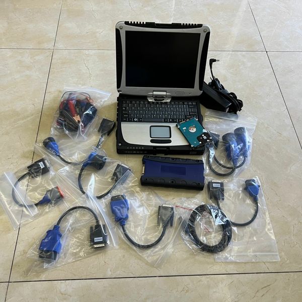 Outils d'analyse de camion nexiq 2 125032, lien USB, diagnostic robuste avec tous les installateurs, ordinateur portable cf19, écran tactile i5 4g