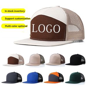 Chapeaux de camionneur logo Capes de baseball personnalisées hip hop réglables 7 panneaux Snapback broderie Logo Visor du soleil de printemps