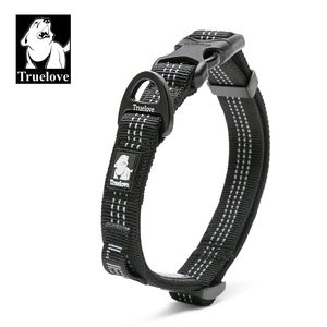 Truelove Colliers de chien Réfléchissant Taille réglable Boucle de type D Portant la position de la lumière pilote pour grand petit produit pour animaux de compagnie LJ201112