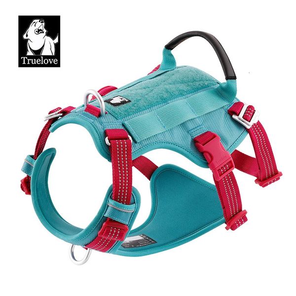 Truelove Escape Proof Pet Harnness No Pull Reflective Adjustable Adpled Soft Petd Pet Vest Service Dog Handle Handle Clambing TLH7011 240415