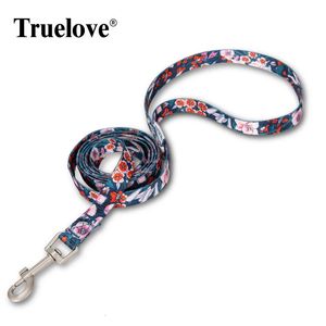 Truelove Floral Pet Laisse Printemps Conception Petits Garçons Filles Chiens Chats Lihgtweight Corde Courir Formation Chien Laisse Polyester TLL3113 240124