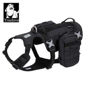 TRUELOVE Haute Performance Tactique Formation Sac À Dos Militaire Service Chien Harnais avec Dupont Cordura Tissu Imperméable YH1805 210729