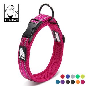 Truelove doux rembourré maille collier de chien réfléchissant en nylon formation de marche conduit stock course animal de compagnie 11 couleurs Y200515