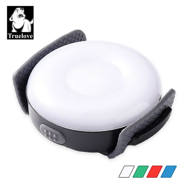 Truelove étanche chien LED lumières USB Charge étiquette pour animaux de compagnie pour une marche nocturne en toute sécurité haute visibilité lueur attacher au collier harnais laisse 231225