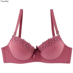 Trufeeling Sexy Lingerie Onmisleed Push Up Geborduurde BH Female Verzamel Lingerie A B C Cup Solid Brassiere Sexy Stung Bra 36-42 211110