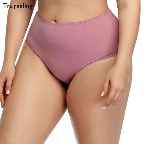 Trufeeling Damenhöschen, hohe Taille, Modal, nahtlos, Milchseide, sexy Unterwäsche, Übergröße 6XL, Damen-Unterhose, passend für 50–110 kg