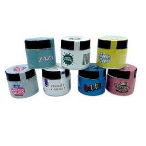 Truffelcake glazen containers 60 ml 3,5 G pot Droge kruidenbloemenblik met stickers