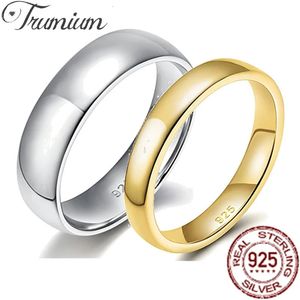 Trumium 2/4/ 6mm 925 Sterling Silver Ring High Polish Play Dome Trouwband Comfort Dropshiping 240424