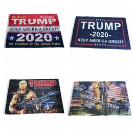 Trump 2020 drapeau 90*150CM créatif Donald garder l'amérique grande impression numérique USA bannière maison fête décor TTA1480-12