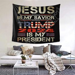 Trump 2024 Banner Vlaggen 70 * 100 cm U.S. Presidential Campaign Tapestry met de binnenwoonkamer