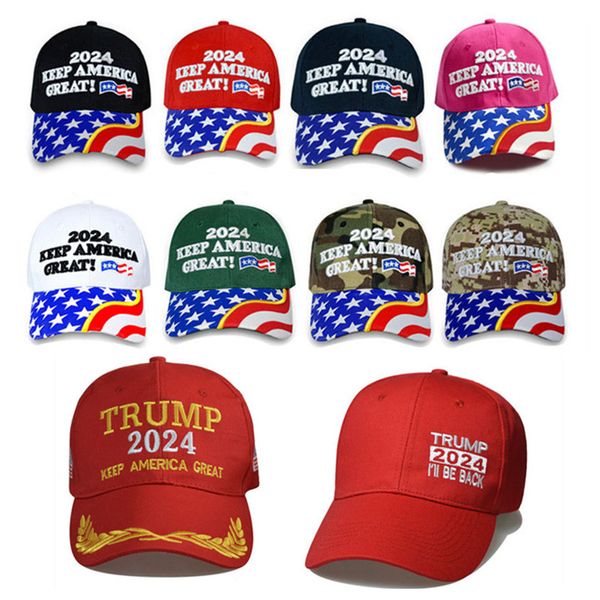 Gorra de béisbol Trump 2024 Save America Again Snapbacks bordados Sombrero ajustable I will Back Letter Visor Caps Hip Hop Peaked Hats Cotton Sun Hats Partidario