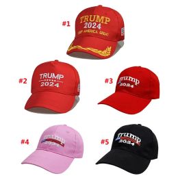 Chapeau de baseball brodé Trump 2024 CAP avec sangle réglable 5 Designs en gros
