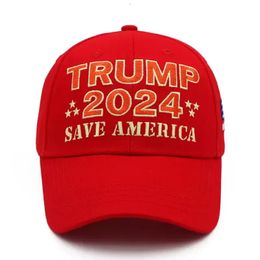 Trump 2024 Cap Save America Broidered Baseball Hat avec STRAP ALIGABLE NOUVEAU JJ 5.14