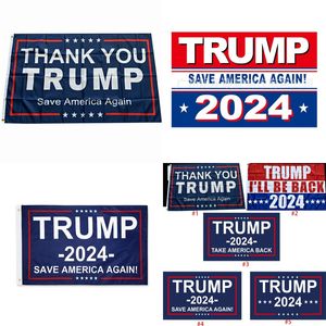 Trump 2024 Fashion USA President Election Flags Printing Take America Back Campaign For Presidential US Polyester 90 150cm Bannières 14ln B3