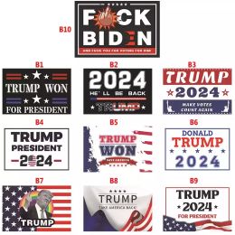 Drapeau Trump 2024 0,9 x 1,5 m Bannière de drapeaux festifs du parti des élections générales