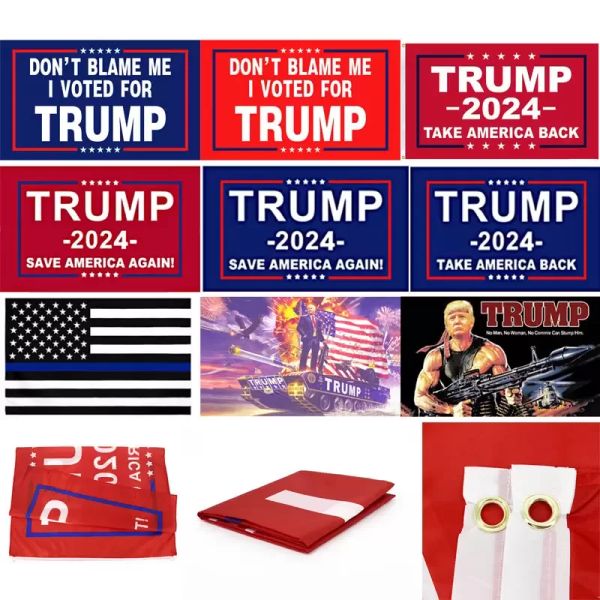 Trump 2024 Flag No me culpes, voté por Trump Suministros electorales