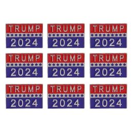 Broche pour l'élection présidentielle Trump 2024, fournitures de fête, Badge en métal pour la campagne républicaine patriotique américaine, nouveau