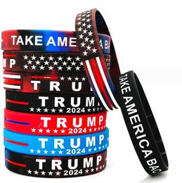 Trump 2024 siliconen armband partij gunst sportpolsband Donald Trump stem rubberen ondersteuning armbanden DIY aanpassen logo