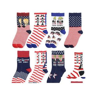 Les chaussettes Trump 2024 font à nouveau l'Amérique des bas pour adts femmes hommes coton sports gouttes home jardin festives fournitures cpa4616 0407