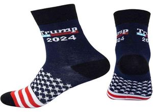 Trump 2024 chaussettes drapeau américain étoiles rayures coton bas chaussette élection présidentielle américaine Trump adolescent moyen hiphop chaussettes cadeaux G94F6625570