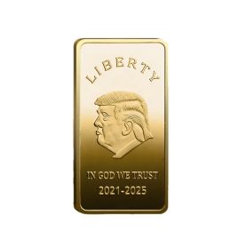 Trump 2024 Square Coin Commémorative Artisanat The Tour Save America Again Badge Metal 50x28x3mm