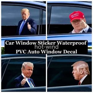 Trump 2024 Autocollants Élections autocollants Car Dracs Banner Funny Force de la fenêtre droite gauche Off sur l'étanchéité PVC Secal Party Supplies FY3761 SXJUL22