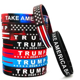 Trump 2024 Take American Back Pulsera Presidente estadounidense Elección Pulsera de silicona