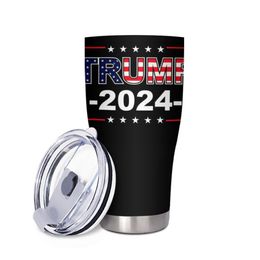 Trump 2024 Vasos Taza de acero inoxidable Personalizada 900 ml Botella de agua de doble capa de gran capacidad 30 oz