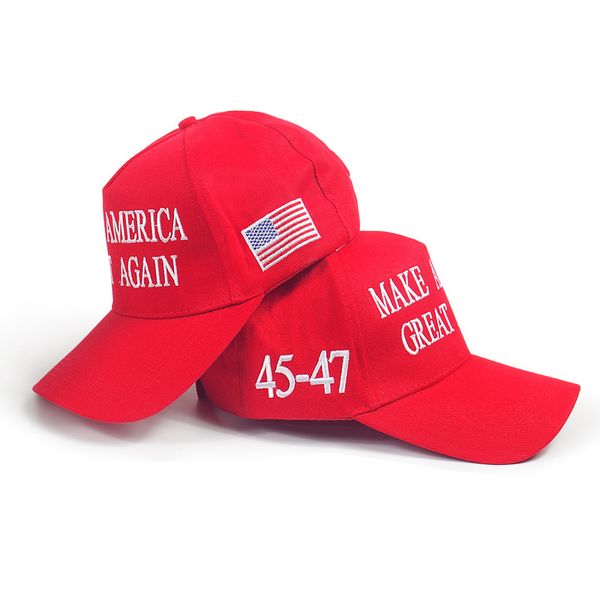 Trump 45-47 Rendre l'Amérique à nouveau Red Hat American élection 3d broderie USA Baseball Cap
