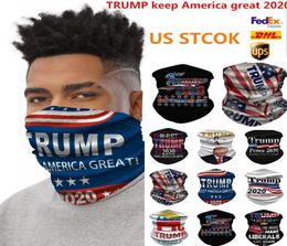 Trump Bandana Face Shield Mask Biden naadloze magische sjaal Keep America Great Headbands Cycling Party Mask Headwear Neck FWE7988357137