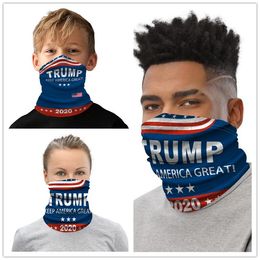 Trump Bandana Face Shield Mask Outdoor Sports Naadloze Bandana Magic Sjaal Houd Amerika Great Headband Neck Gainer Balaclava voor Volwassenen Kinderen