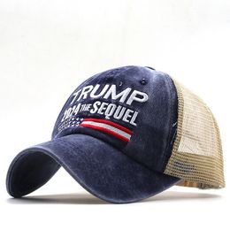 Trump Baseball Cap waste noodlijdende feestmutsen Sport geborduurd Trump Mesh Hats